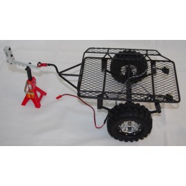 1/10 Metal Leaf Spring Hitch Mount Trailer With LED's For Crawler